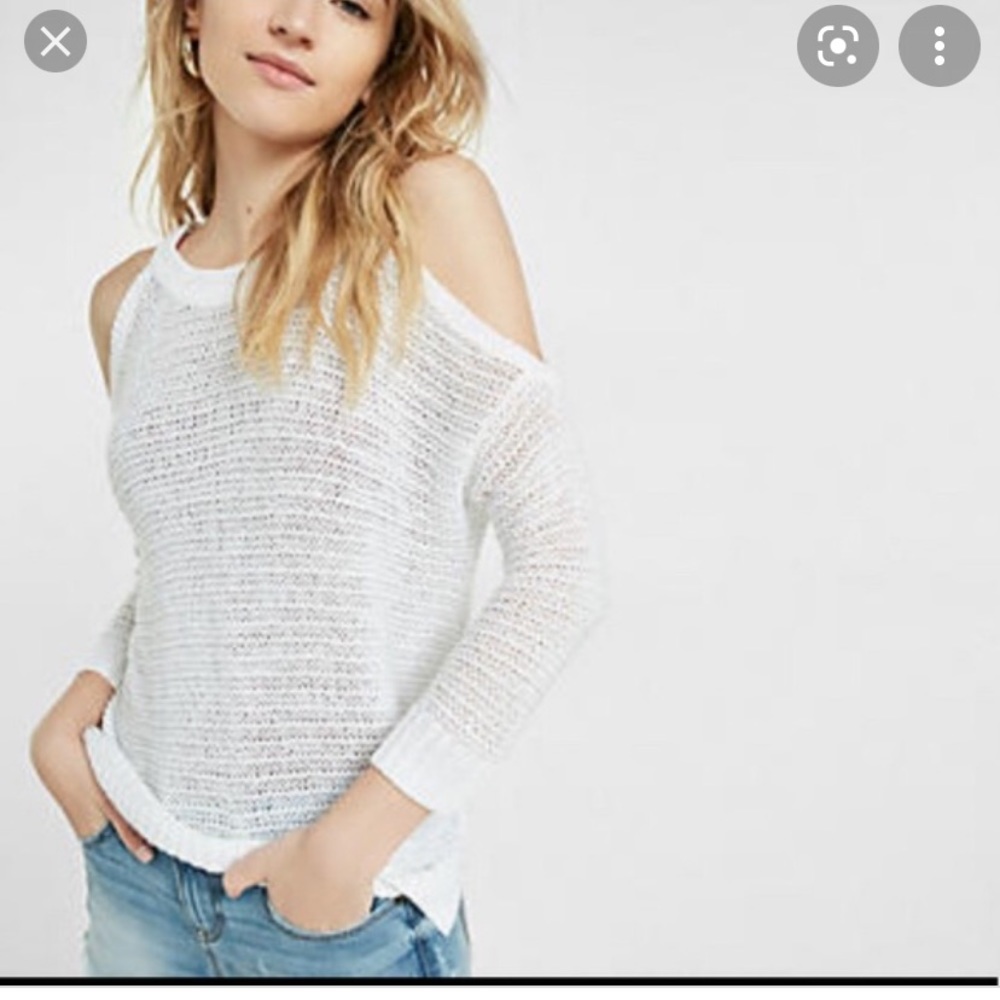Express Knit Open Cold Shoulder Sweater size S